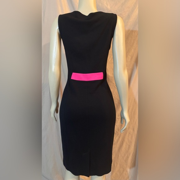 Yoana Baraschi Vibrant Pink and Black Mini Dress - Picture 3 of 6